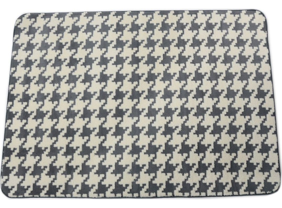 Plyšový koberec 3D Home - Clover - sivý, 140x200 cm