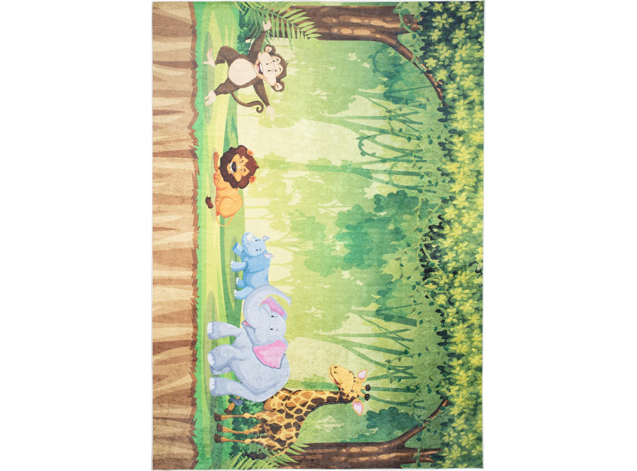 Detský koberec EMMA - Zvieratká v džungli, 80x150 cm