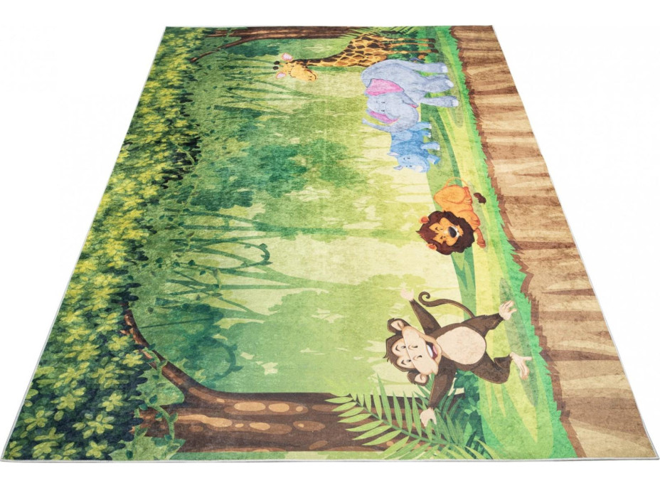 Detský koberec EMMA - Zvieratká v džungli, 80x150 cm
