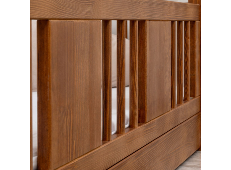 Detská domčeková posteľ z masívu borovice LUNA S 20 - 180x80 cm