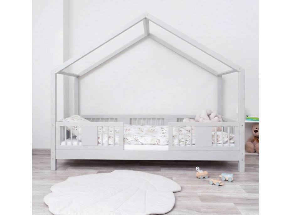 Detská domčeková posteľ z masívu borovice LUNA S 10 - 200x90 cm