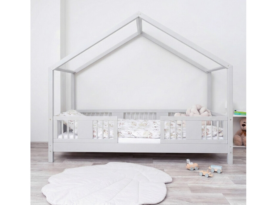 Detská domčeková posteľ z masívu borovice LUNA S 10 - 200x90 cm