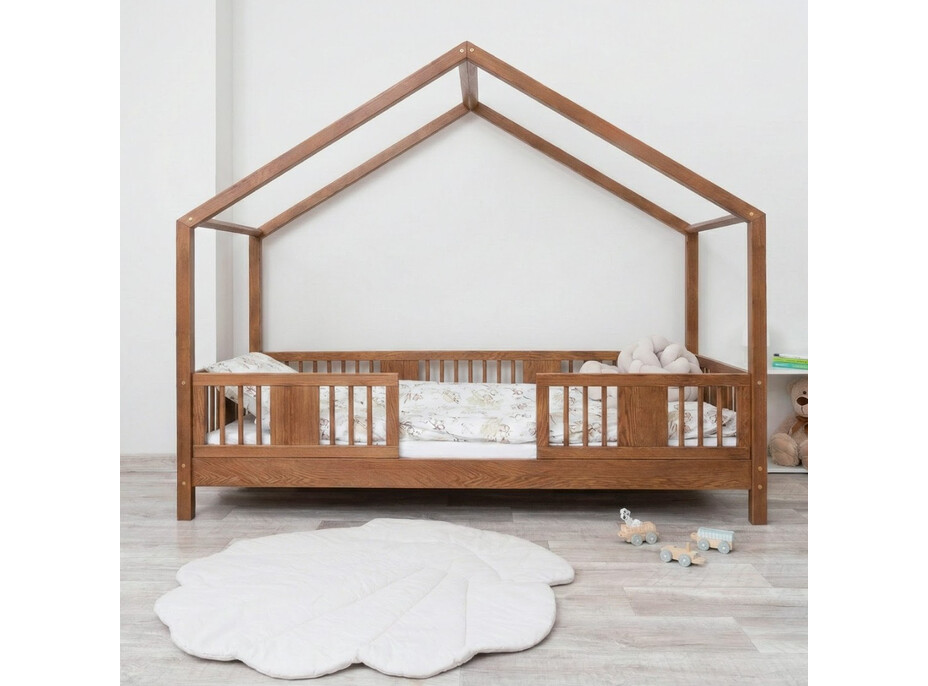 Detská domčeková posteľ z masívu borovice LUNA S 10 - 200x90 cm