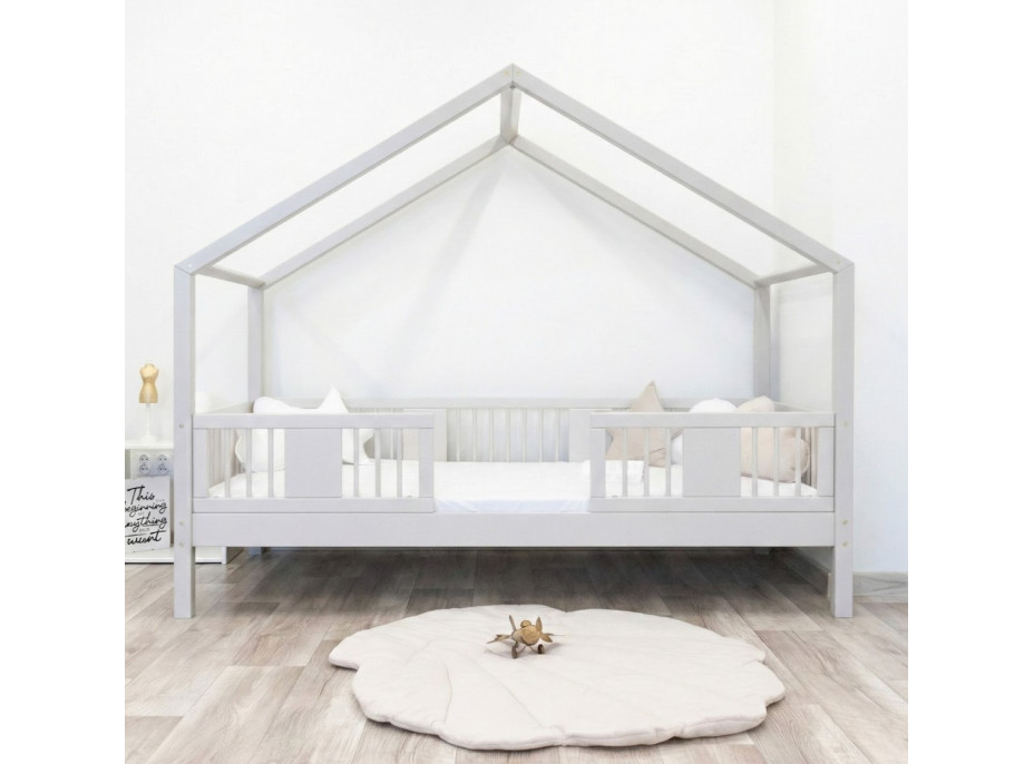 Detská domčeková posteľ z masívu borovice LUNA S 20 - 160x80 cm