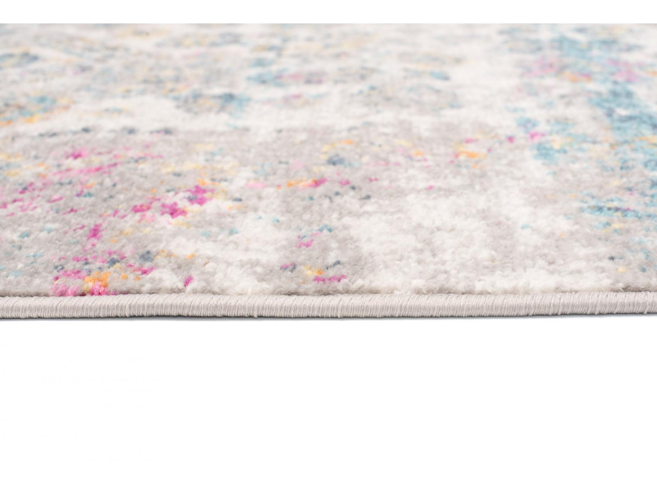 Kusový koberec AZUR vintage - šedý/ružový/modrý, 60x100 cm