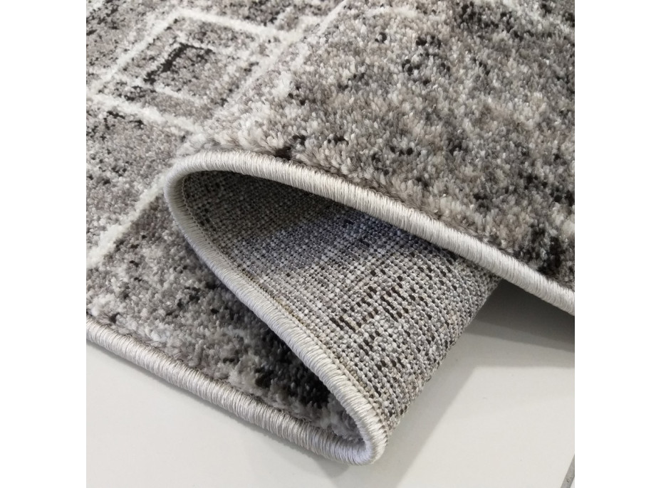 Kusový koberec PANNE cross - odtiene šedej, 60x100 cm