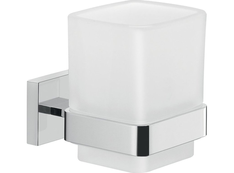 Gedy ELBA pohár, mliečne sklo, chróm A01013