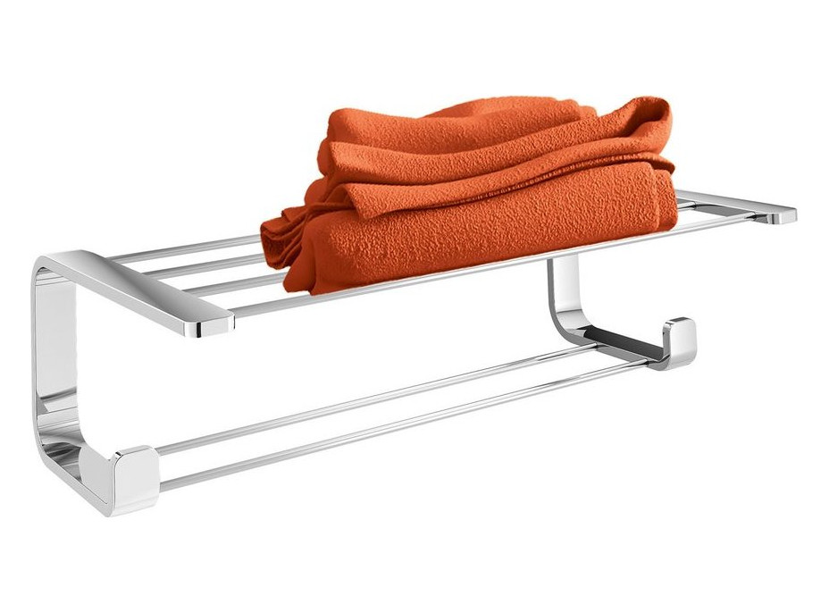 Gedy OUTLINE polica na uteráky s hrazdou, chróm 323513