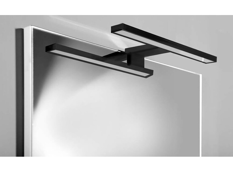 Aqualine SERAPA LED svietidlo 5W, 230V, 300x40x100mm, IP44, plast, čierna mat SA147B