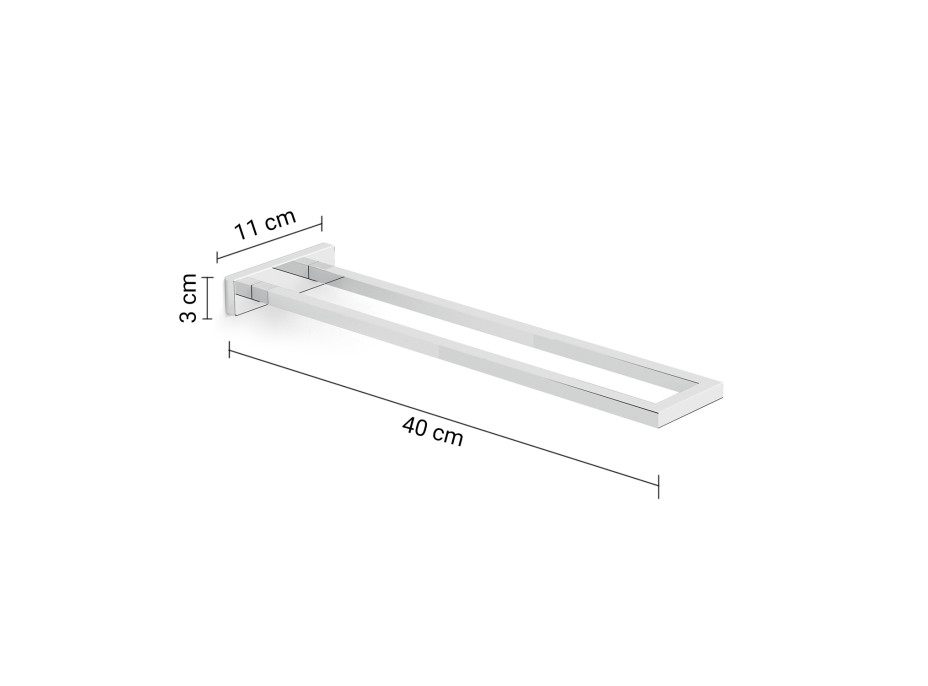 Gedy ELBA pevný držiak uterákov dvojitý, chróm A02213