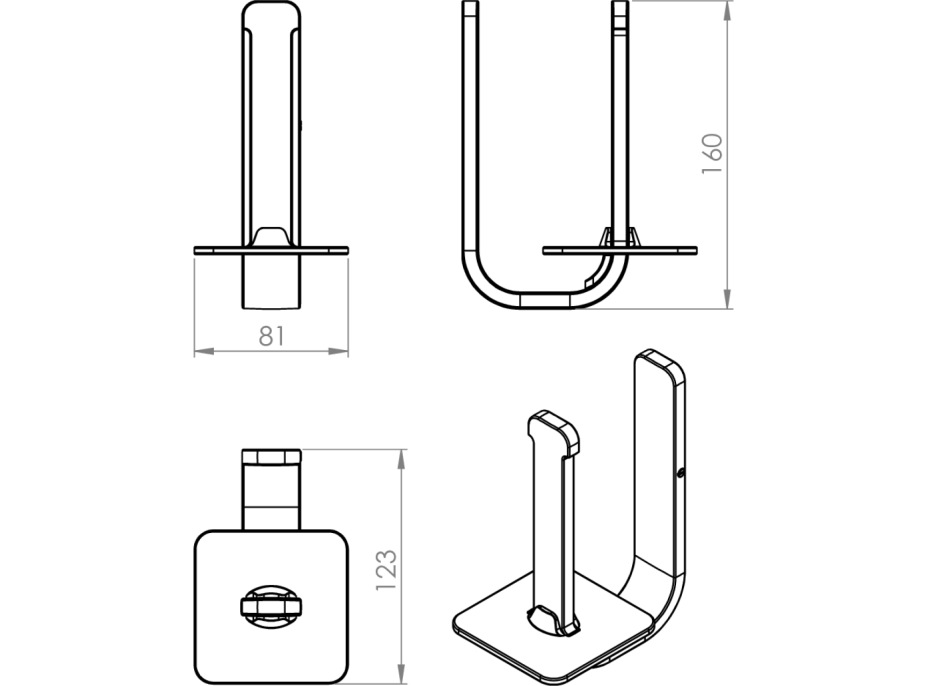 Gedy OUTLINE držiak toaletného papiera rezervný, chróm 3224213