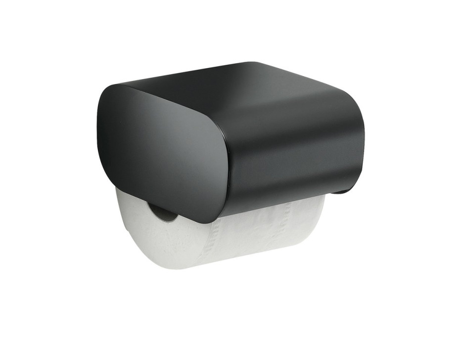Gedy OUTLINE držiak toaletného papiera s krytom, čierna mat 322514