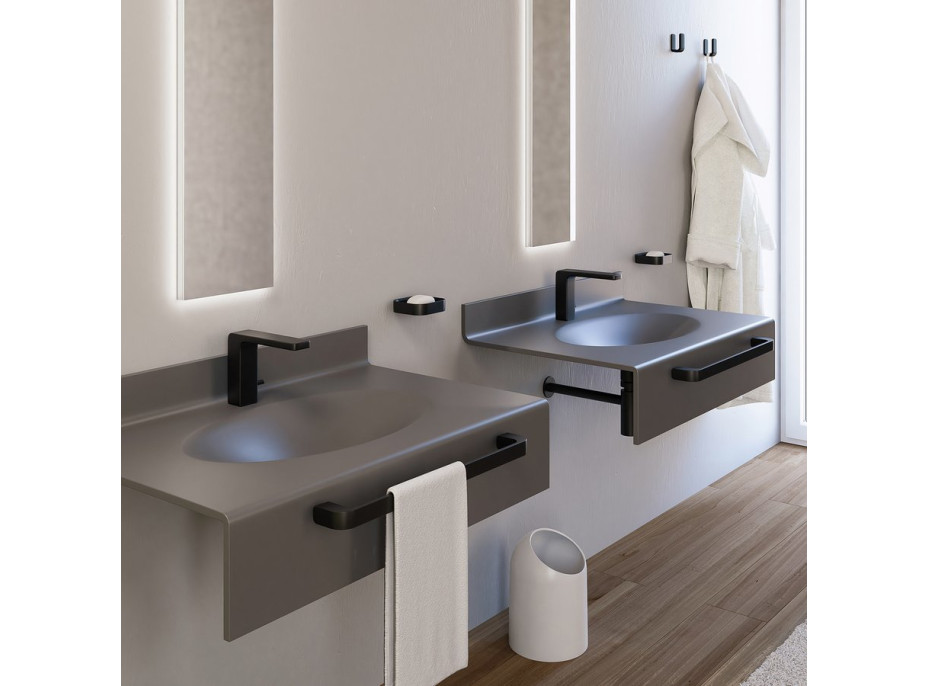 Gedy OUTLINE držiak uterákov 550mm, čierna mat 32215514