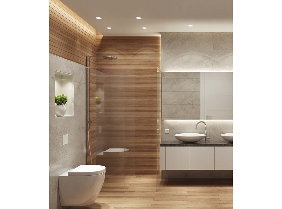 OSRAM Kúpeľňové podhľadové svietidlo, ø 85mm, GU10OSRAM, 4, 3W, 230V, IP65, biela AC3146902ZS