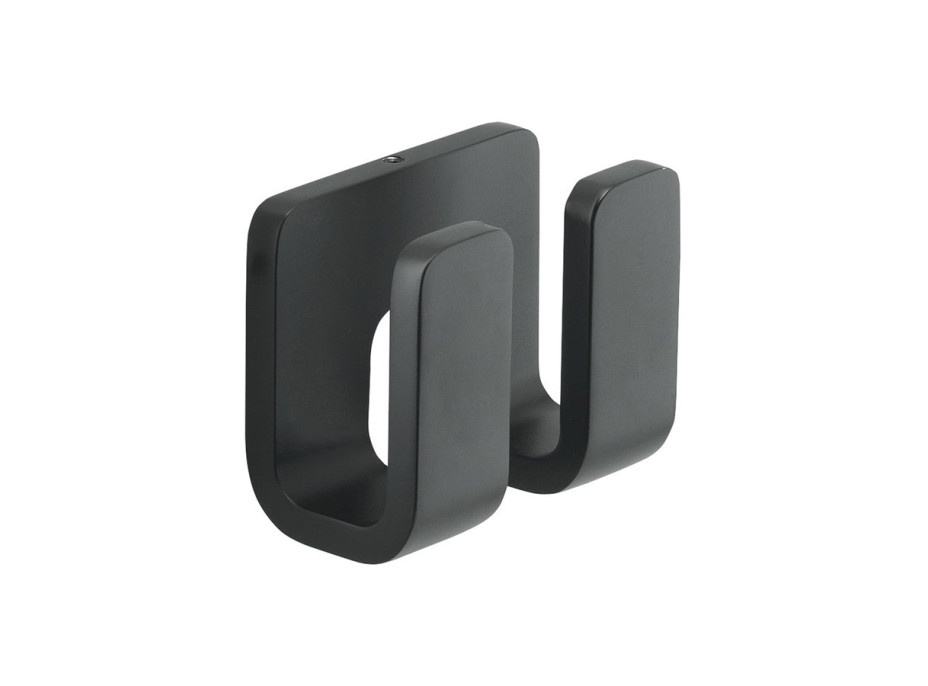 Gedy OUTLINE dvojitý háčik, čierna mat 322814