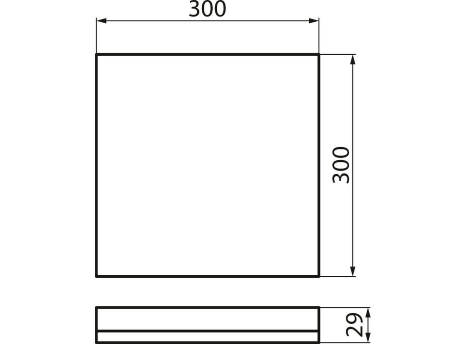 KANLUX AZPO stropné LED svietidlo, 300x300mm, 17, 5W, 3000/4000/6000K, IP54, biela 31532