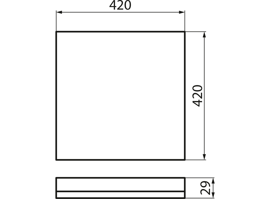 KANLUX AZPO stropné LED svietidlo, 420x420mm, 22W, 3000/4000/6000K, IP54, biela 31534
