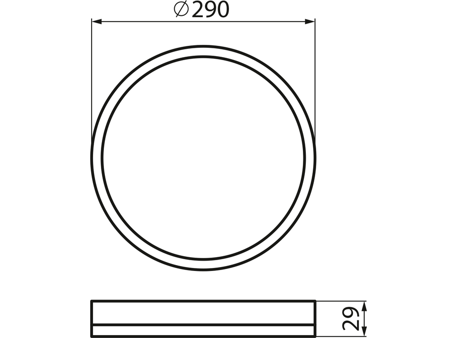 KANLUX AZPO stropné LED svietidlo, ø 290mm, 18, 5W, 3000/4000/6000K, IP54, čierna mat 31515