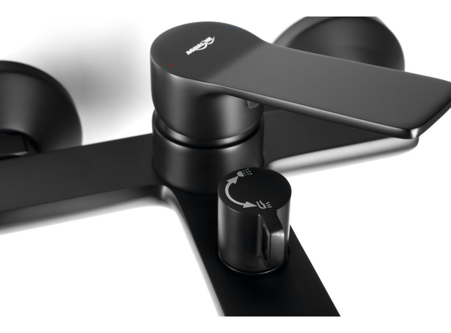 Aqualine SINTRA nástenná vaňová batéria, čierna mat SX010B