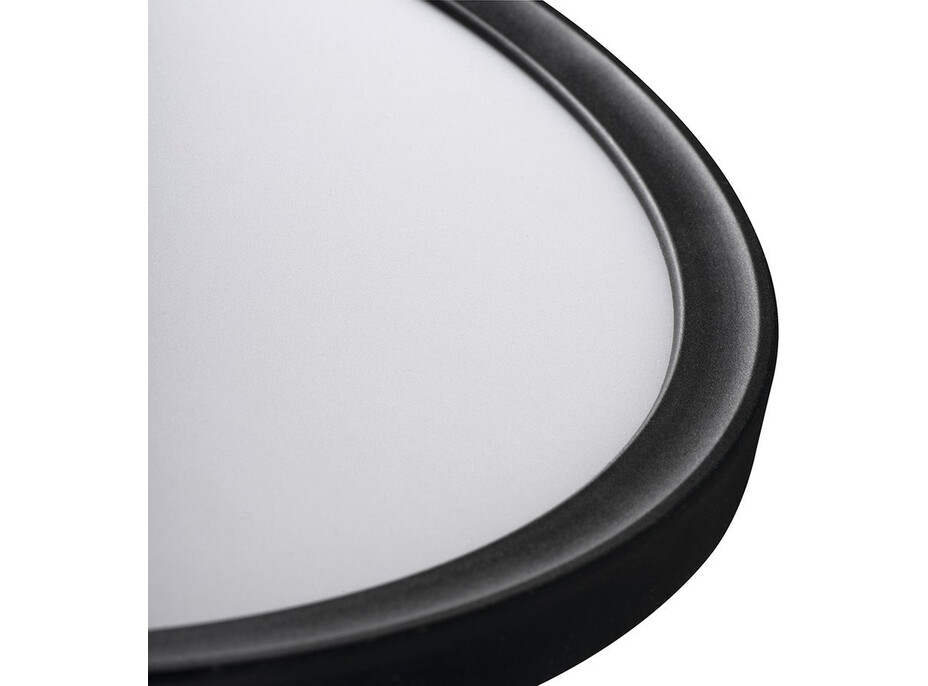 KANLUX AZPO stropné LED svietidlo, ø 225mm, 11, 8W, 3000/4000/6000K, IP54, čierna mat 31513