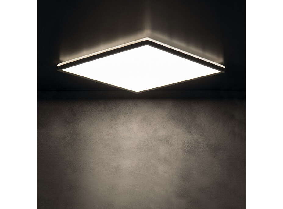 KANLUX AZPO stropné LED svietidlo, 300x300mm, 17, 5W, 3000/4000/6000K, IP54, čierna mat 31533