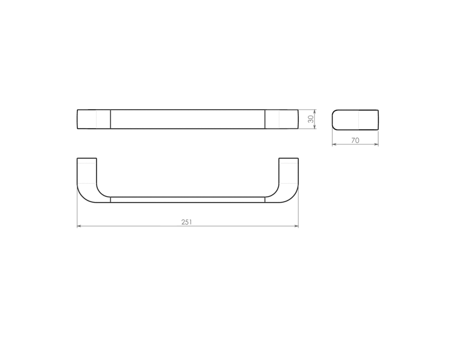 Gedy OUTLINE držiak uterákov 250mm, chróm 32212513