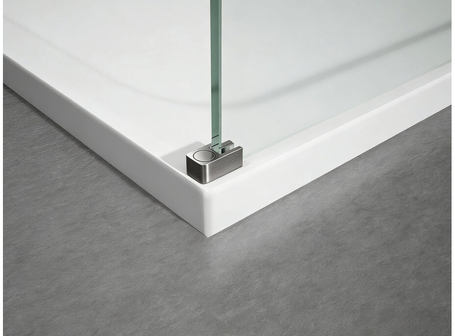 Polysan ESCA GUN METAL jednodielna sprchová zástena do priestoru, číre sklo, 1100 mm ES1011-12