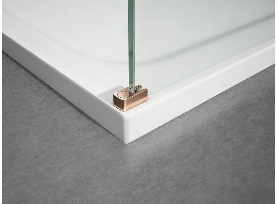 Polysan ESCA COPPER MATT jednodielna sprchová zástena na inštaláciu k stene, matné sklo, 1200 mm ES1112-09