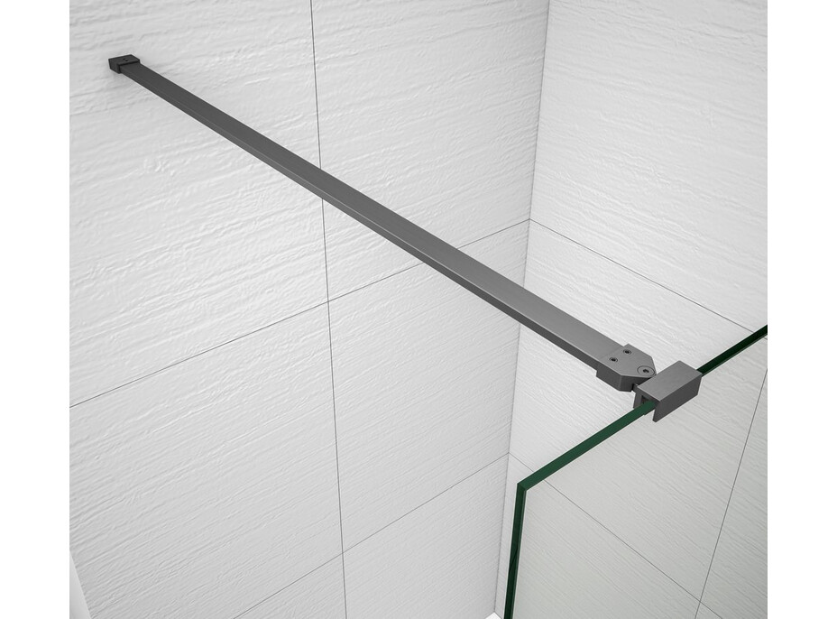 Polysan ESCA GUN METAL jednodielna sprchová zástena do priestoru, číre sklo, 1100 mm ES1011-12