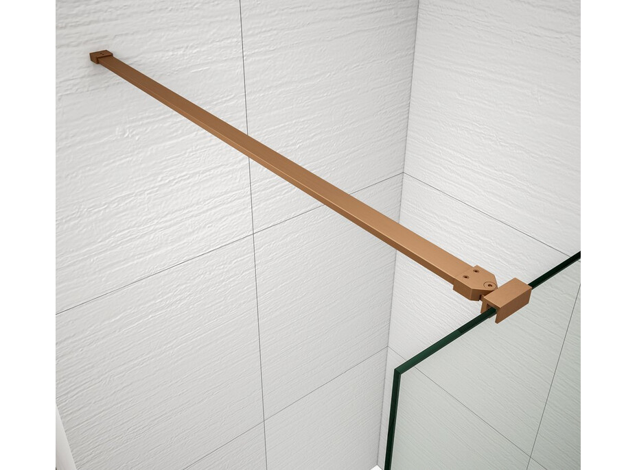 Polysan ESCA COPPER MATT jednodielna sprchová zástena do priestoru, číre sklo, 1000 mm ES1010-10