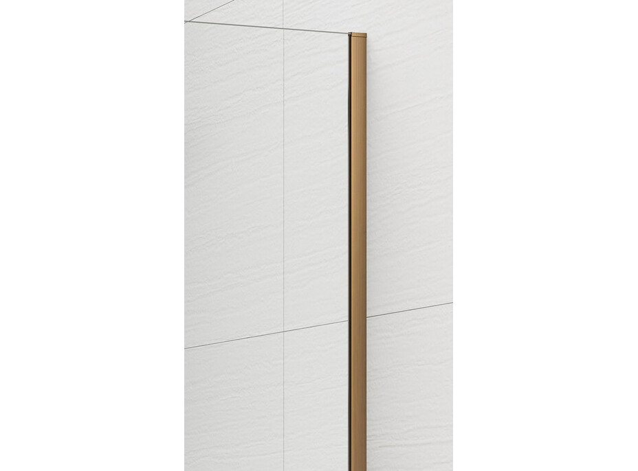 Polysan ESCA COPPER MATT jednodielna sprchová zástena na inštaláciu k stene, sklo Marron, 700 mm ES1570-09