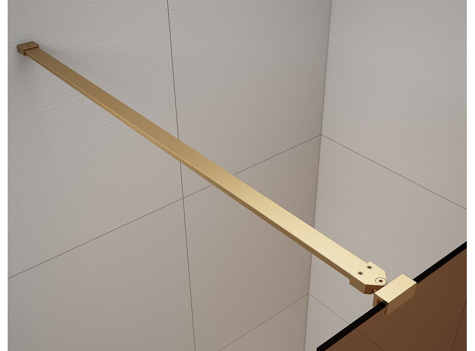 Polysan ESCA GOLD MATT jednodielna sprchová zástena do priestoru, dymové matné sklo, 1400 mm ES1414-08