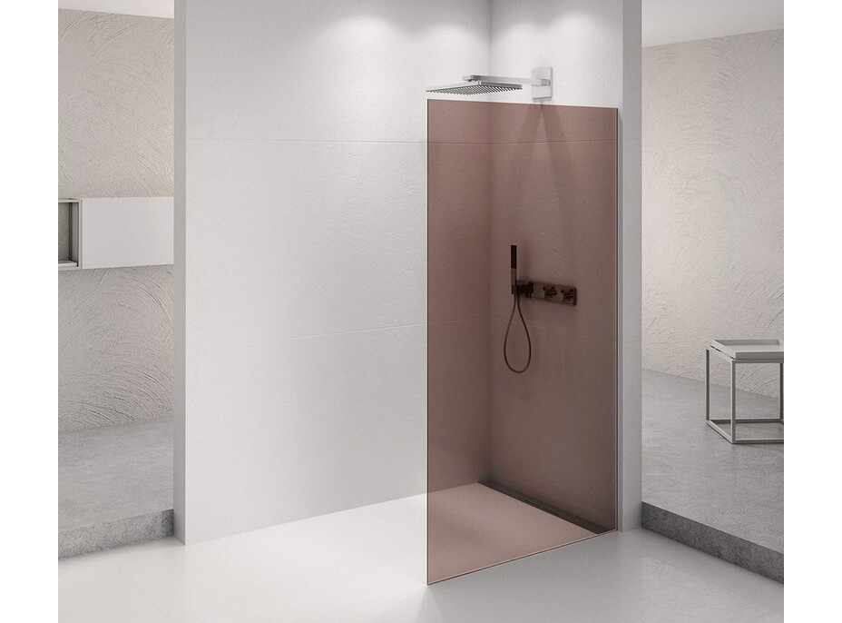 Polysan ARCHITEX CHROM sprchová zástena 662mm, sklo Marron AXC70MR