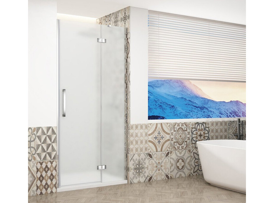 Gelco TRINITY CHROME sprchové dvere do niky 1100mm, matné sklo, pravé GT1211MR-CH