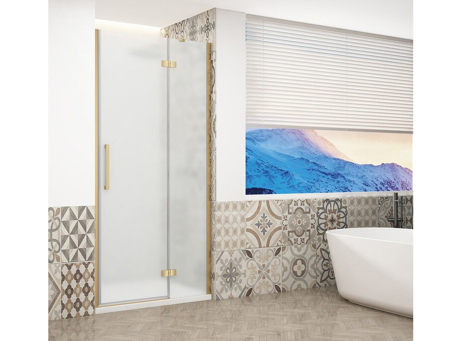 Gelco TRINITY GOLD MATT sprchové dvere do niky 900mm, matné sklo, pravé GT1290MR-G