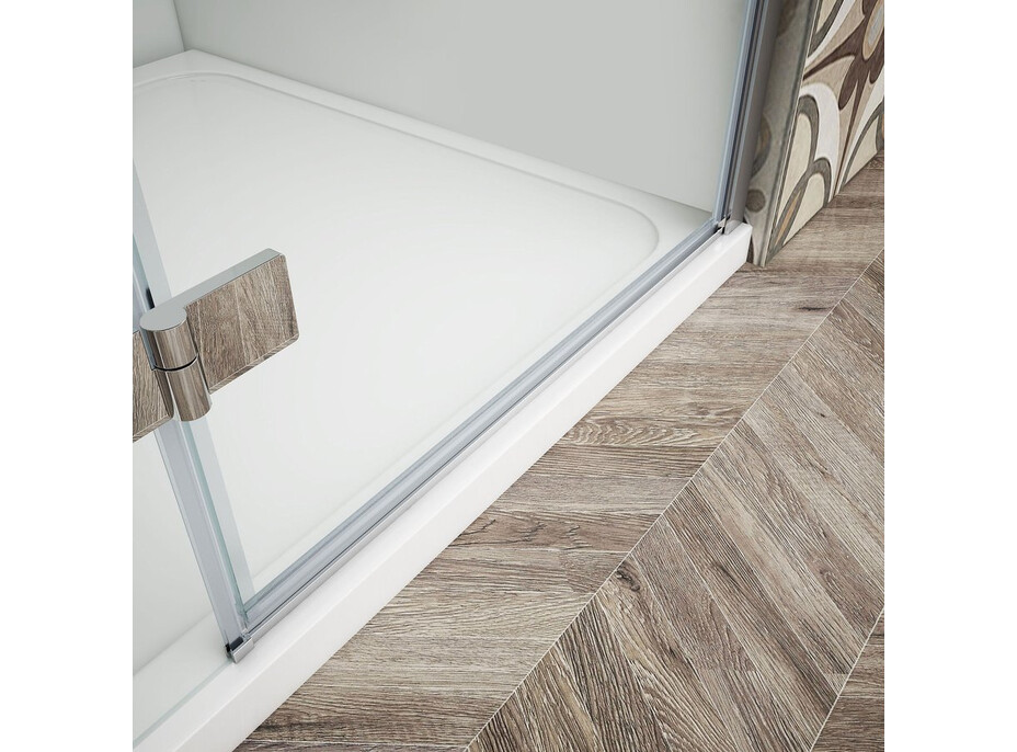 Gelco TRINITY CHROME obdĺžnikový sprchovací kút 900x800mm, matné sklo, ľavé GT5680-90ML-CH