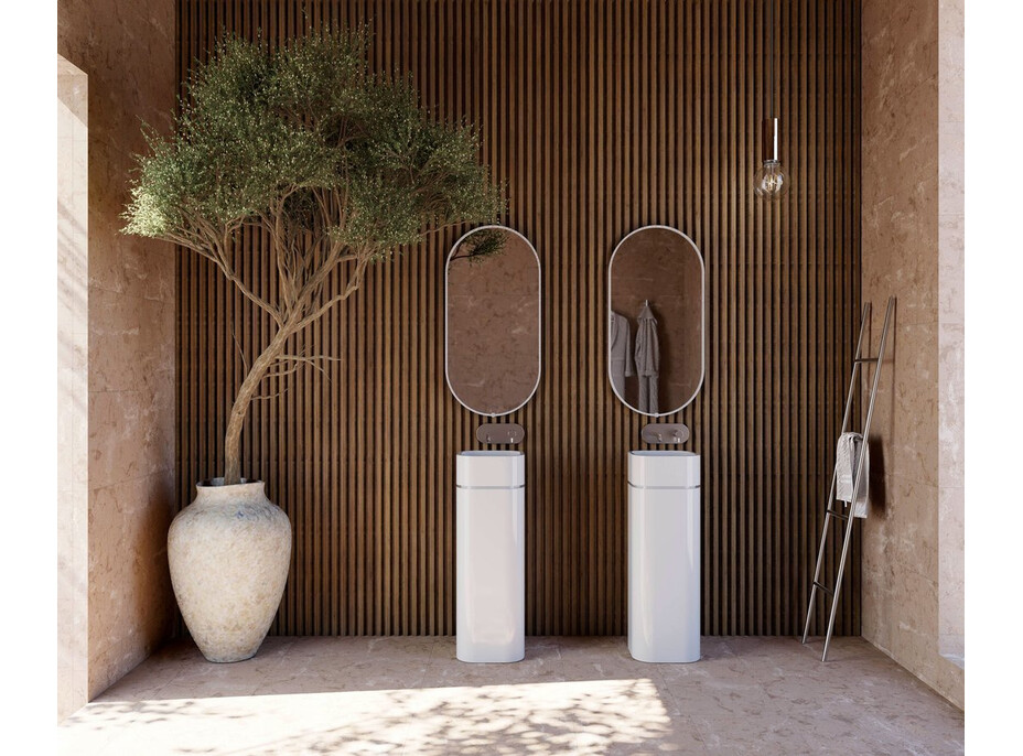 Kerasan HAKO keramické umývadlo voľne stojace, 30x88, 5x30cm, biela 554301-2