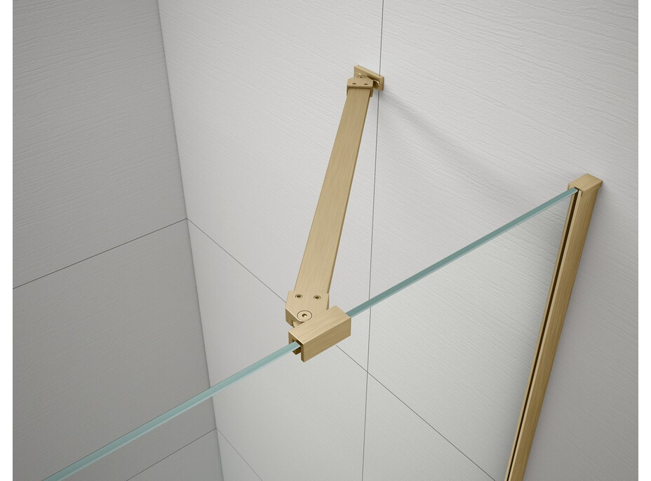 Gelco TRINITY GOLD MATT štvorcový sprchovací kút 900x900mm, rohový vstup, číre sklo GT2290-90C-G