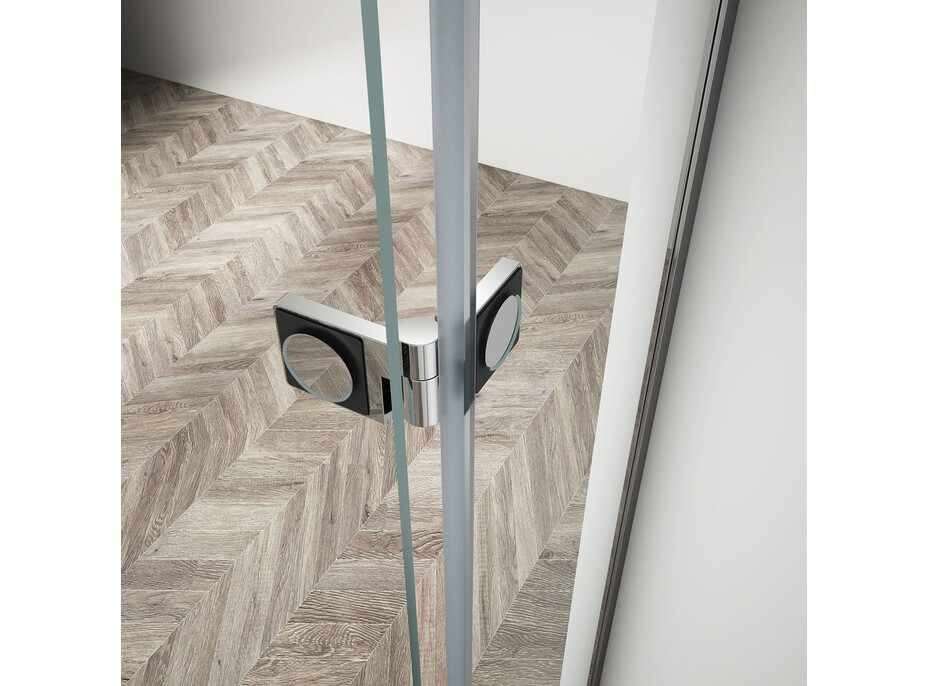 Gelco TRINITY CHROME obdĺžnikový sprchovací kút 1200x900mm, matné sklo, ľavé GT5690-12ML-CH