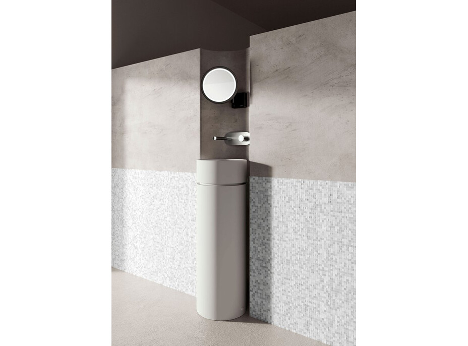 Kerasan OKE keramické umývadlo k stene priemer 30x88,5cm, biela 554001-1