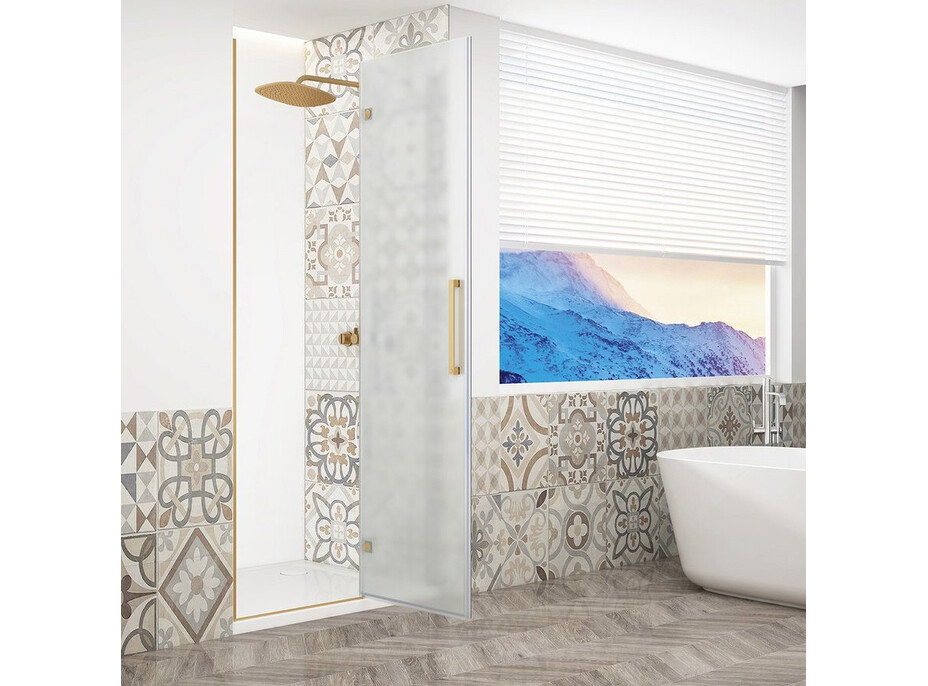Gelco TRINITY GOLD MATT sprchové dvere do niky 900mm, matné sklo, pravé GT1290MR-G