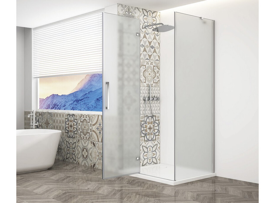 Gelco TRINITY CHROME obdĺžnikový sprchovací kút 1100x900mm, matné sklo, ľavé GT5690-11ML-CH