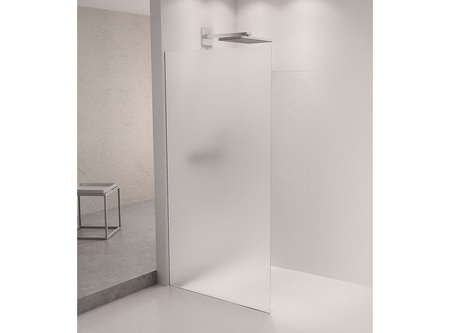 Polysan ARCHITEX sada na uchytenie skla podlaha-stena so spádovou lištou, 1615x2105mm, ľavá, leštený hliník AX2116L