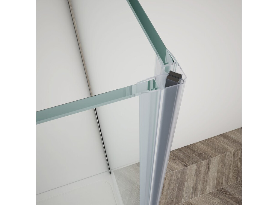 Gelco TRINITY CHROME štvorcový sprchovací kút 1100x1100mm, rohový vstup, číre sklo GT2211-11C-CH