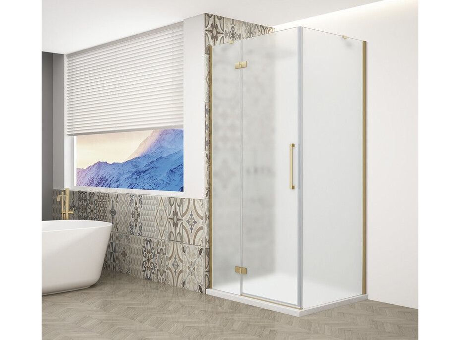 Gelco TRINITY GOLD MATT obdĺžnikový sprchovací kút 800x1200mm, matné sklo, ľavé GT5612-80ML-G