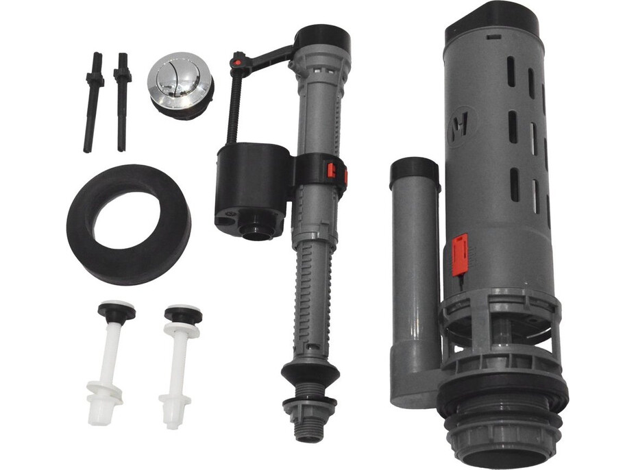 Aqualine Splachovacia súprava s DUAL tlačidlom 49 mm, spodné napúšťanie 1/2", chróm NDPB105WR-1