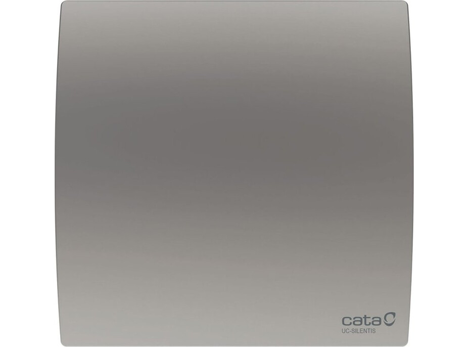Cata SILENTIS UC TH 10 kúpeľňový ventilátor axiálny s automatom, 8W, potrubie 100mm, strieborná 01221200