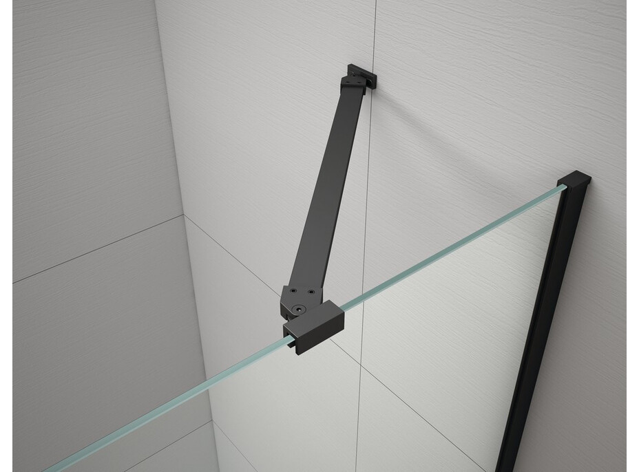 Gelco TRINITY BLACK obdĺžnikový sprchovací kút 1200x800mm, rohový vstup, číre sklo GT2280-12C-B