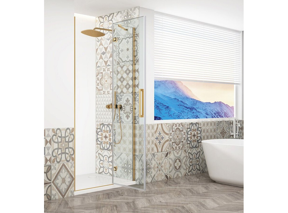 Gelco TRINITY GOLD MATT sprchové dvere do niky 1000mm, číre sklo, pravé GT1210CR-G