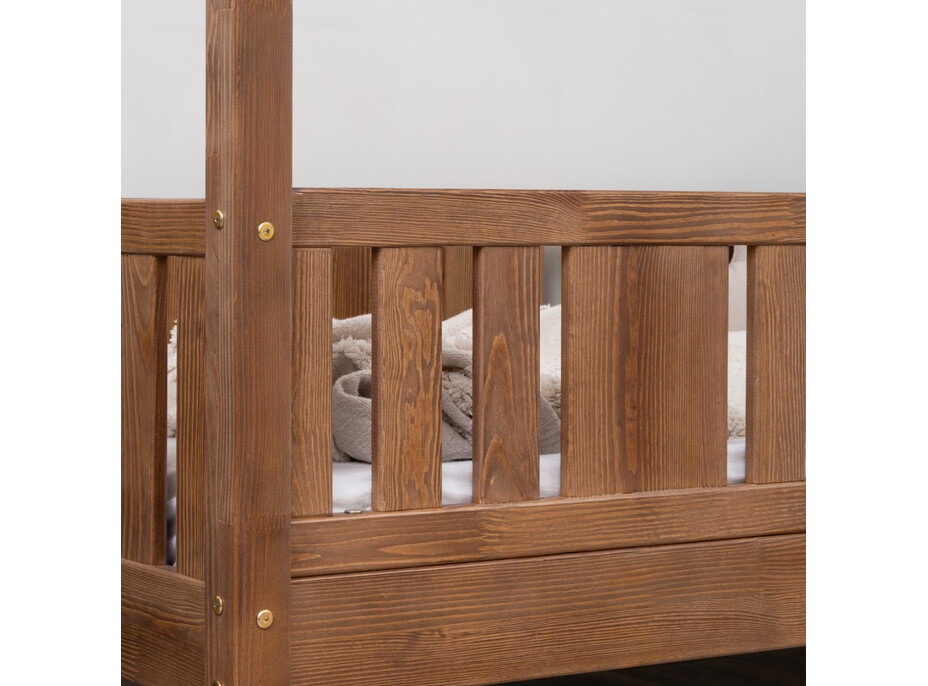 Detská Montessori posteľ z masívu borovice NIKO - 190x90 cm